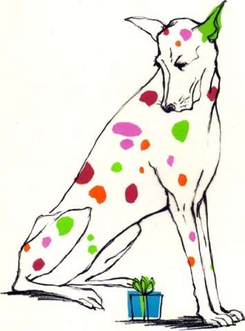 spot dog greetings card