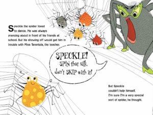 speckle the spider at school